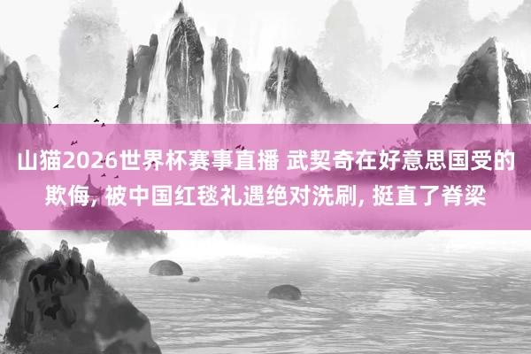 山猫2026世界杯赛事直播 武契奇在好意思国受的欺侮, 被中国红毯礼遇绝对洗刷, 挺直了脊梁