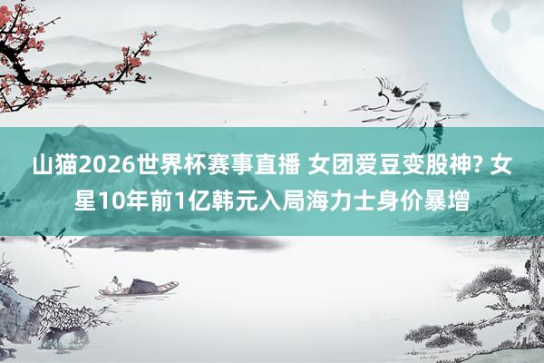 山猫2026世界杯赛事直播 女团爱豆变股神? 女星10年前1亿韩元入局海力士身价暴增