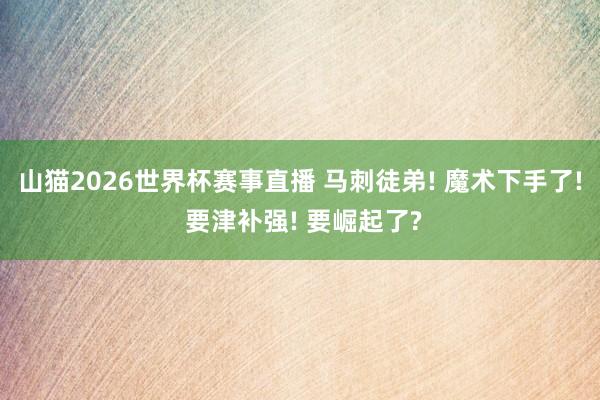 山猫2026世界杯赛事直播 马刺徒弟! 魔术下手了! 要津补强! 要崛起了?