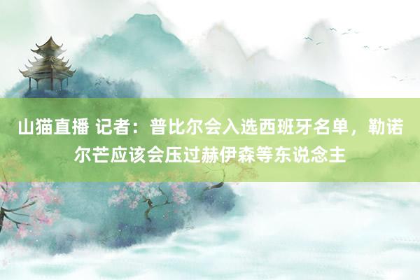 山猫直播 记者:普比尔会入选西班牙名单,勒诺尔芒应该会压过赫伊森等东说念主