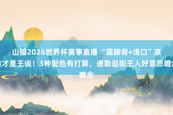 山猫2026世界杯赛事直播 “露脚背+浅口”凉鞋才是王谈!3种配色有打算,通勤逛街王人好意思瞻念