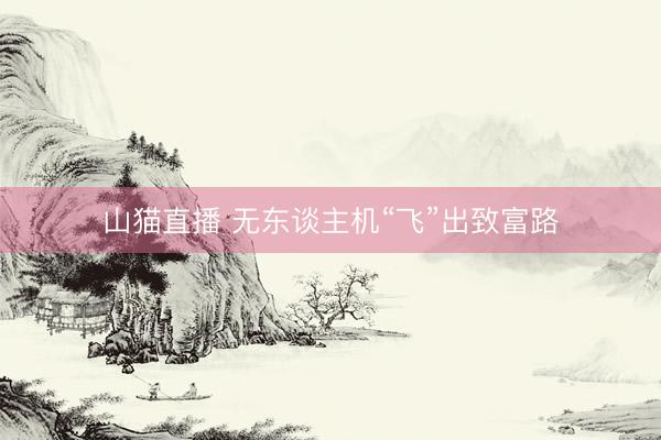 山猫直播 无东谈主机“飞”出致富路