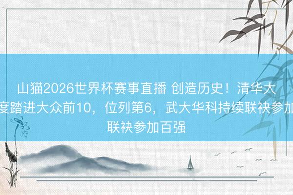 山猫2026世界杯赛事直播 创造历史!清华大学首度踏进大众前10,位列第6,武大华科持续联袂参加百强